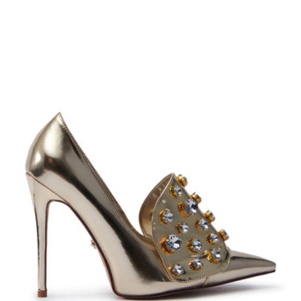 AZALEA WANG " A TOUCH OF CLASS " GOLD STILETTO PUMP(BRAND NEW !!!!!!!!!!!!!!!!!! - Picture 3 of 8
